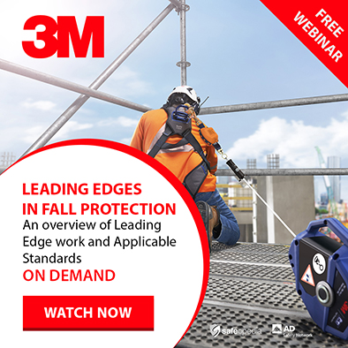 FREE WEBINAR 3M Leading Edges in Fall Protection An Overview of Leading Edge Work and Applicable Standards ON DEMAND WATCH NOW