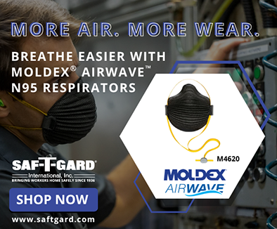 MORE AIR. MORE WEAR. BREATHE EASIER WITH MOLDEX AIRWAVE RESPIRATORS