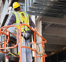 Fall protection on guardrail platforms